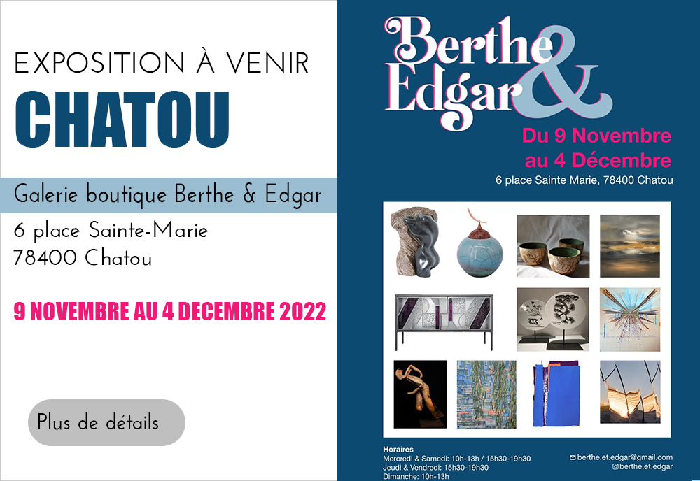 Expositions de Peintures contemporaines par Marie-Claude Bohnenblust Lenglart Galerie Berthe & Edgar 